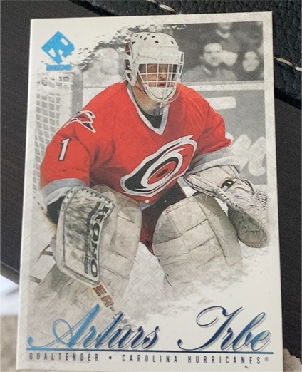1993 Leaf #1 Arturs Irbe — front