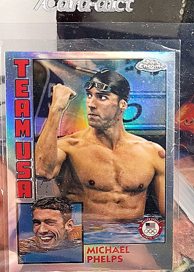2008 Topps Chrome #TC-1 Michael Phelps — front