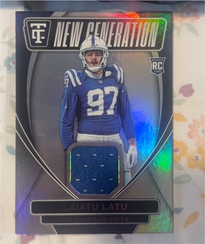 2022 Panini New Generation #NG-LL Laiatu Latu — front