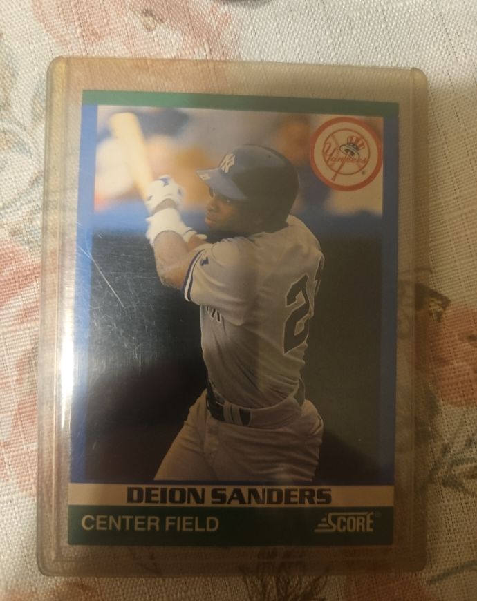 1990 Score #21 Deion Sanders — front