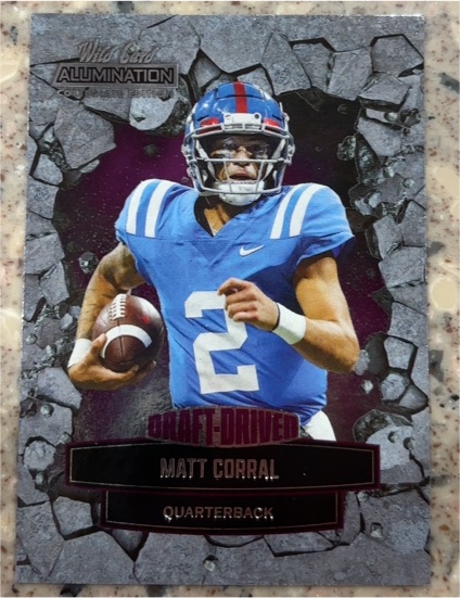 2022 Wild Card Aluminations Draft-Driven #Matt Corral — front