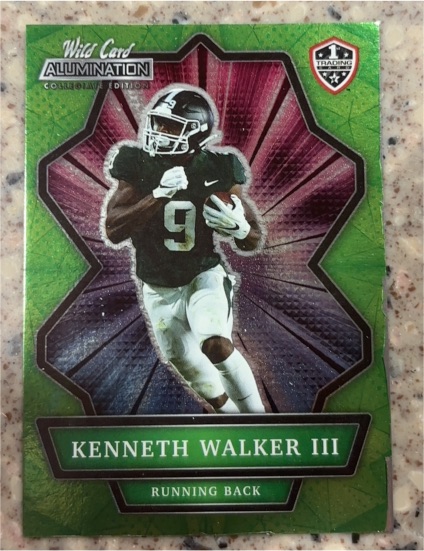 2022 1st Down Trading Wild Card Alumination Kenneth Walker III — front