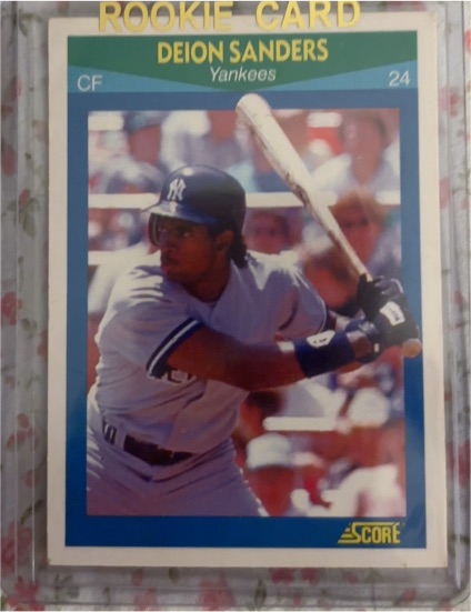 1990 Score #24 Deion Sanders — front