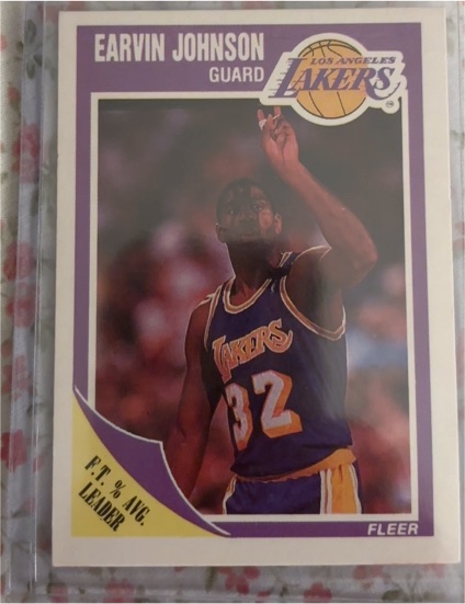 1986 Fleer #3 Earvin Johnson — front