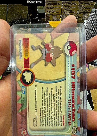1995 Topps Pokémon #107 Hitmonchan — back