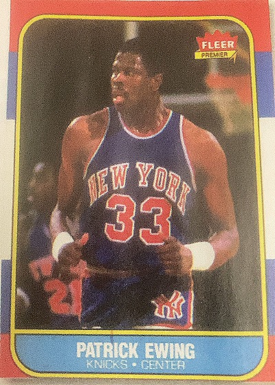 1986 Fleer #33 Patrick Ewing — front