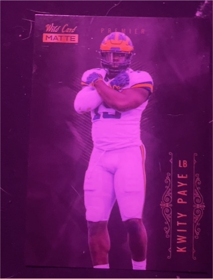 2021 Wild Card Premier Matte Kwity Paye — front