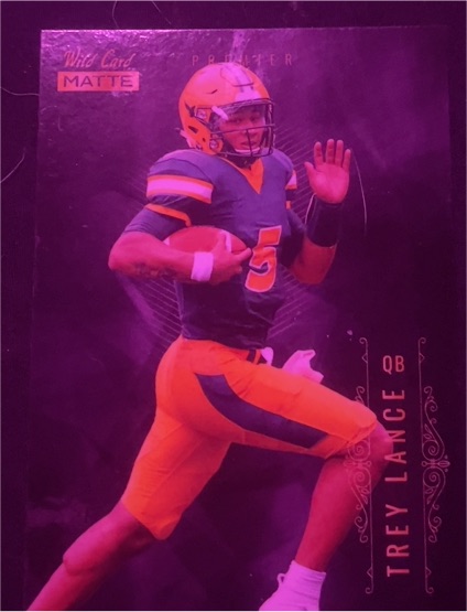 2020 Wild Card Matte Trey Lance — front