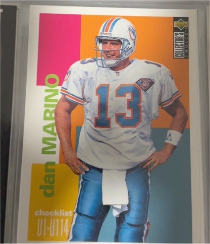 1991 Upper Deck Collector's Choice #U1-U114 Dan Marino — front
