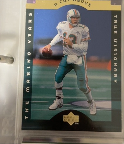 1993 Upper Deck A Tribute Dan Marino — front