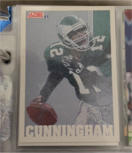 1991 Score #91 Randall Cunningham — front