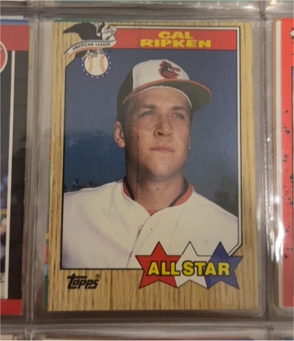 1987 Topps #1 Cal Ripken — front