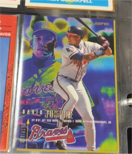 1995 Fleer #U-3 David Justice — front