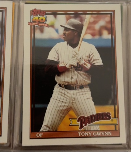 1991 Topps #40 Tony Gwynn — front
