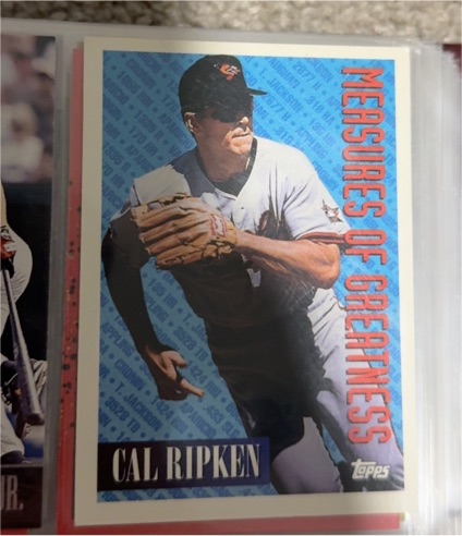 1993 Topps Measures of Greatness #MOG-1 Cal Ripken — front