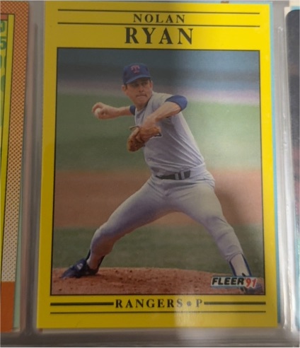 1991 Fleer #91 Nolan Ryan — front