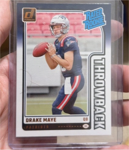 2022 Donruss Rated Rookie Throwback #T-1 Drake Maye — front