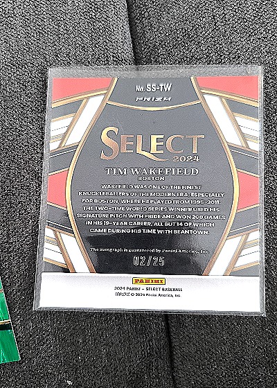 2021 Panini Select #SS-TW Tim Wakefield — back