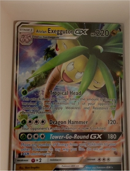 2017 Pokémon Sun & Moon #11 Alolan Exeggutor GX — front