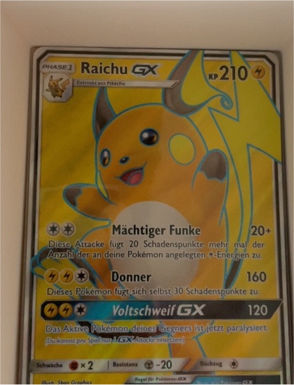 2017 Pokémon Sun & Moon #26 Raichu GX — front