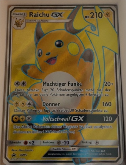 2017 Pokémon SM90 Raichu GX — front