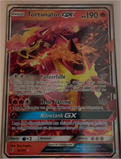 2018 Pokémon #18 Tortunator GX — front