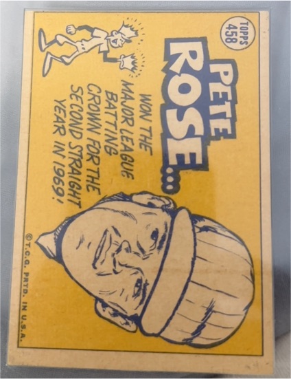 1970 Topps #458 Pete Rose — front