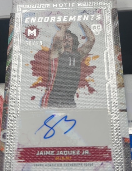 2022 Panini Motif Endorsements #50 Jaime Jaquez Jr. — front