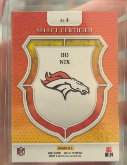 2024 Panini Select Certified #4 Bo Nix — front