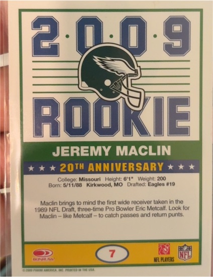 2009 Donruss #7 Jeremy Maclin — front