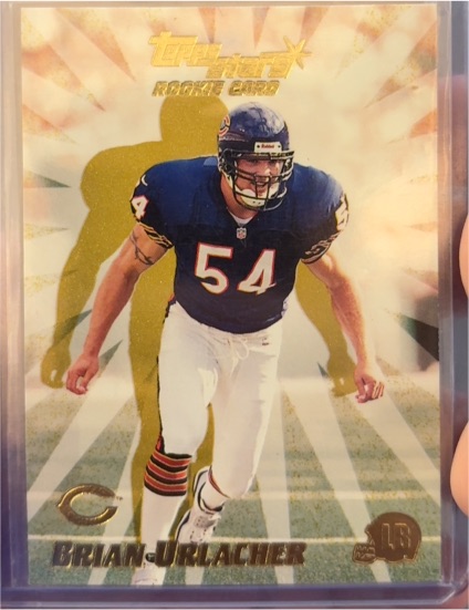 1998 Topps Finest #18 Brian Urlacher Rookie Card — front