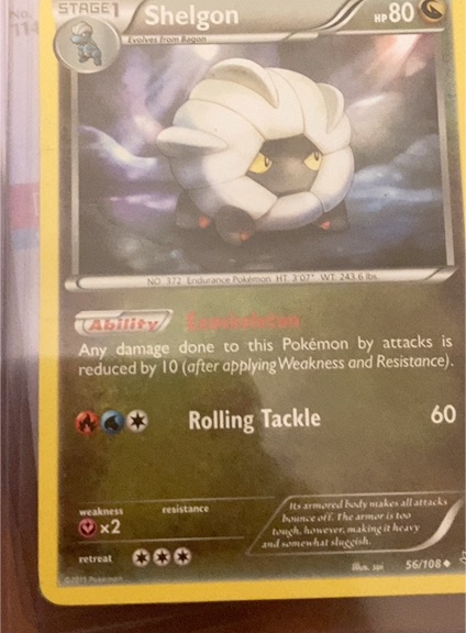 2013 Pokémon XY #56 Shelgon — front