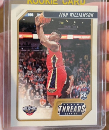 2019-20 Panini Threads #166 Zion Williamson — front