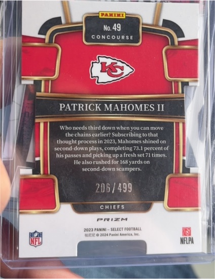 2023 Panini Select Football #49 Patrick Mahomes II — front