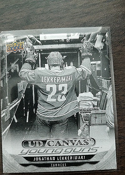 2022 Upper Deck UD Canvas Young Guns #23 Jonathan Lekkerimaki — front