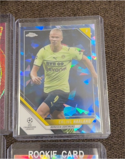 2021 Topps Chrome UEFA Champions League #F Erling Haaland — front