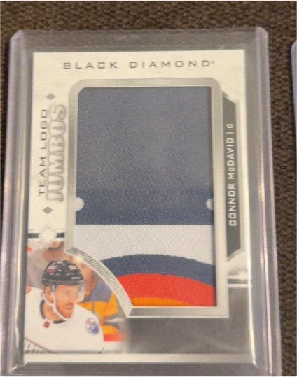 2017 Upper Deck Black Diamond Team Logo Jumbos Connor McDavid — front