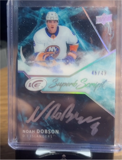2020 Upper Deck ICE Superb Script #SS-ND Noah Dobson — front