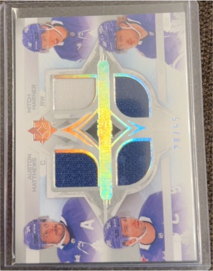 2020 Upper Deck The Cup Dual Patch #D4 Auston Matthews / Mitch Marner — front