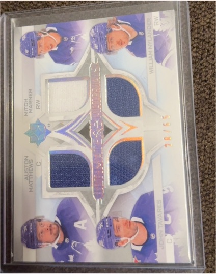 2020 Upper Deck SPx #SS-4 Auston Matthews/Mitch Marner/William Nylander/John Tavares — front