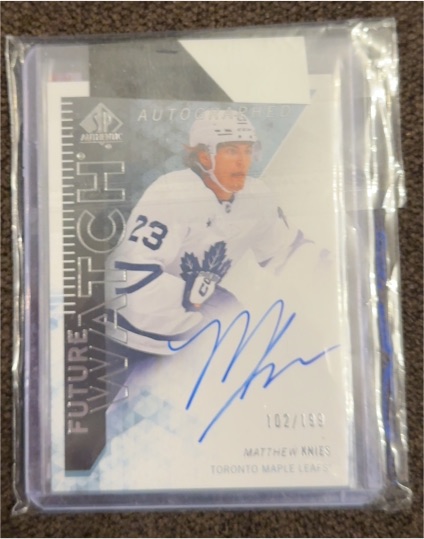 2022 SP Authentic Future Watch #102 Matthew Knies — front