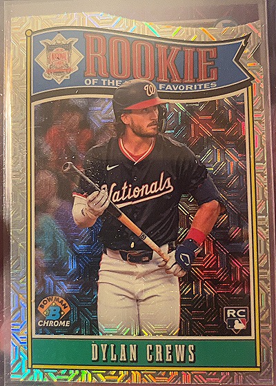 2023 Bowman Chrome Rookie of the Favorites Dylan Crews — front