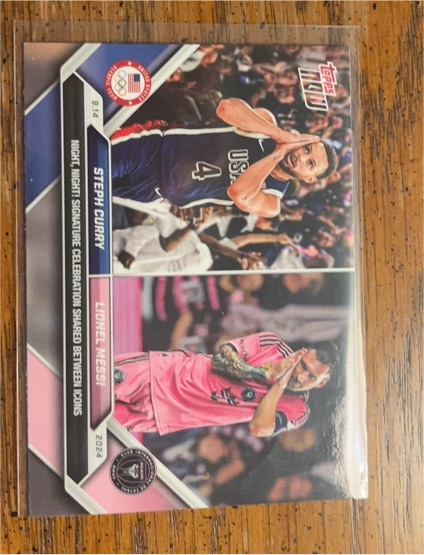 2024 Topps Now #S1-A Steph Curry / Lionel Messi — front