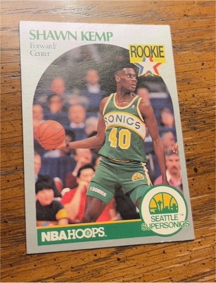 1990 NBA Hoops #40 Shawn Kemp Rookie — front