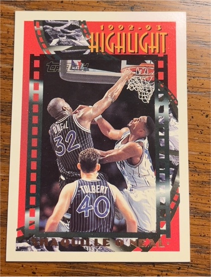 1992-93 Topps Highlight #Shaquille O'Neal — front