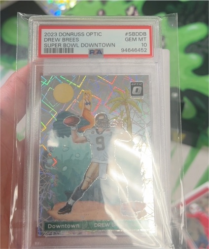 2023 Donruss Optic #SBDDB Drew Brees Super Bowl Downtown — front