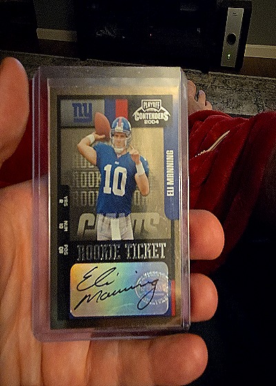 2004 Playoff Contenders #RT Eli Manning Rookie Ticket — front