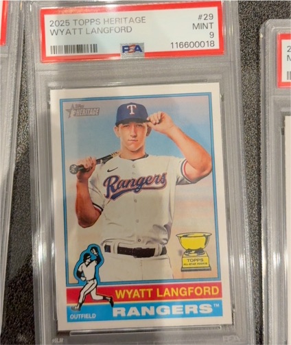 2025 Topps Heritage #29 Wyatt Langford — front