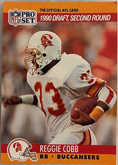 1990 Pro Set # Reggie Cobb — front