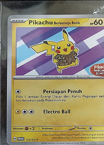 2024 Pokémon 154/SV-P Pikachu Berkemaja Batik — front